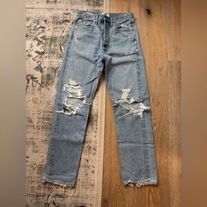AGOLDE Midrise 90s Jean in Fall Out Destroyed Jeans